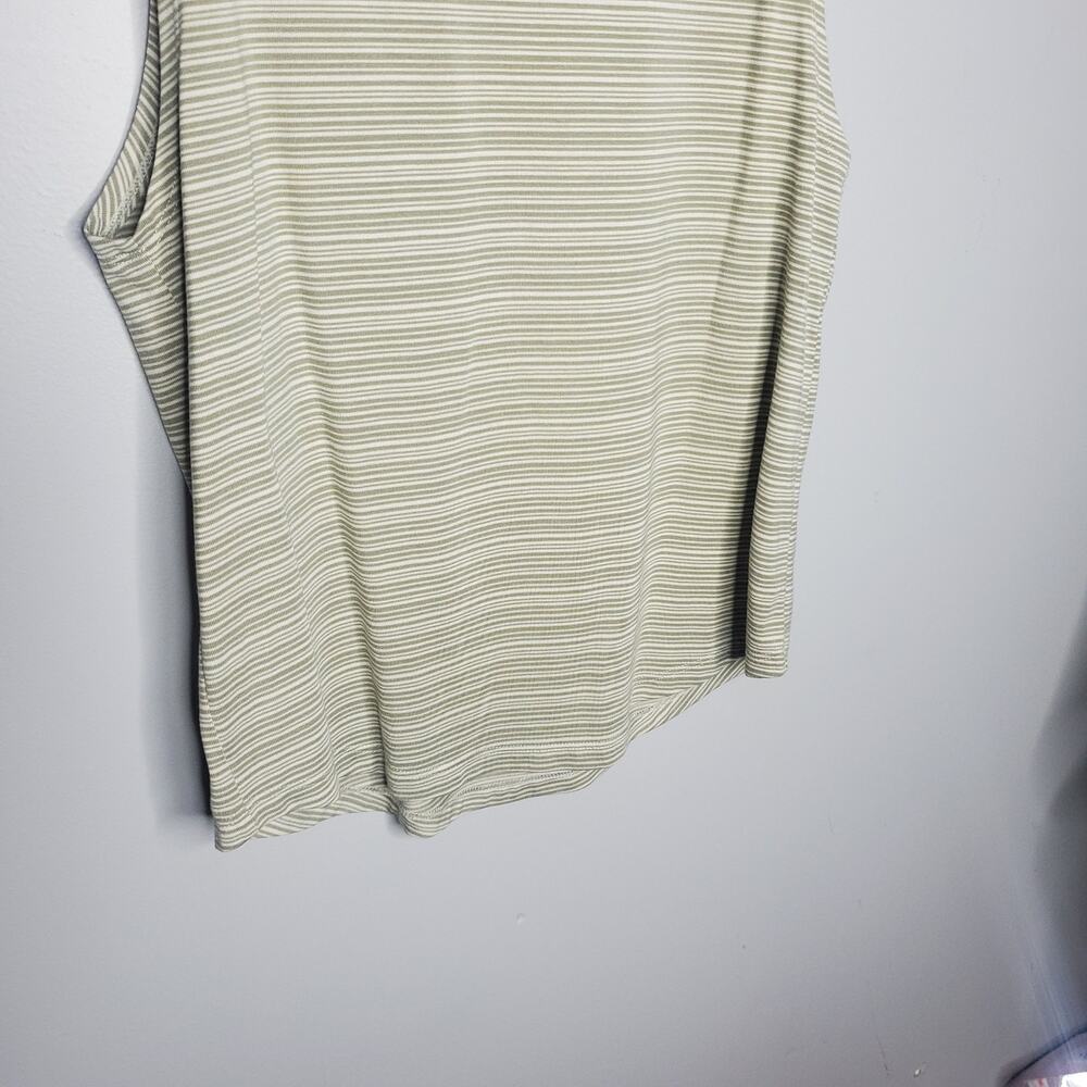 Athleta Cloudlight Striped Muscle Tank Top Stripe Sage Green Athletic XS - Picture 3 of 9